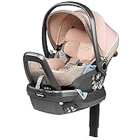 Peg Perego Primo Viaggio 4-35 Lounge - Reclining Rear Facing Infant Car Seat - Includes Base with Load Leg & Anti-Rebound Bar - for Babies 4 to 35 lbs - Made in Italy - Mon Amour (Pink & Beige)