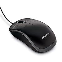 Verbatim USB Silent Corded Optical Mouse - Wired Noiseless Silent Click Computer Mouse for PC, Mac, Laptop, Chromebook - Black 70749