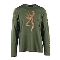 Browning Men's Logan Long Sleeve T-Shirt, Soft Jersey Fabric Signature Buckmark Tee