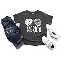 American Flag Shirt Toddler Boys Girls Patriotic Tees Shirt 4th of July T-Shirt Summer Short Sleeve Tee Tops