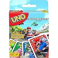 Mattel Games ​UNO Mario Kart Card Game for Kids, Adults, Family and Game Night with Special Rule for 2-10 Players