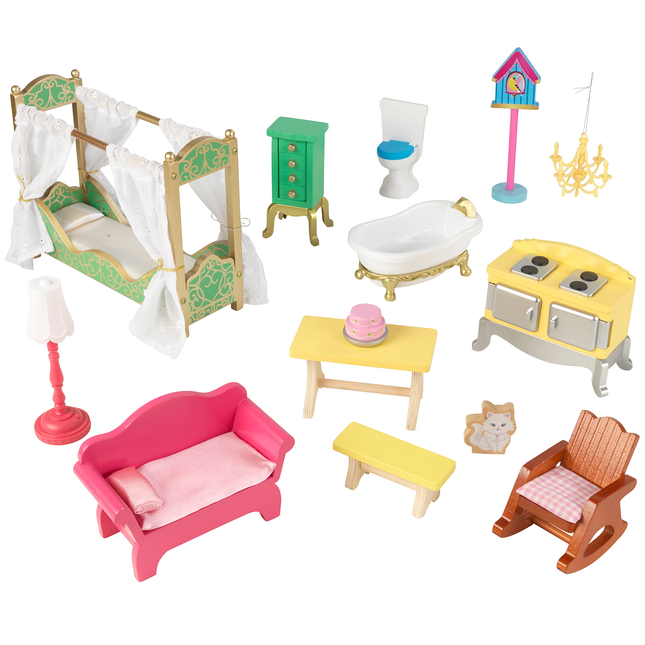 KidKraft Sweet Savannah Dollhouse with 14 Accessories Included, Gift for Ages 3+