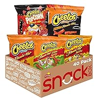 Cheese Flavored Snacks, Flamin' Hot Mix Variety Pack, (Pack of 40)