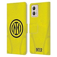 Head Case Designs Officially Licensed Inter Milan Third 2022/23 Crest Kit Leather Book Wallet Case Cover Compatible with Motorola Moto G53 5G