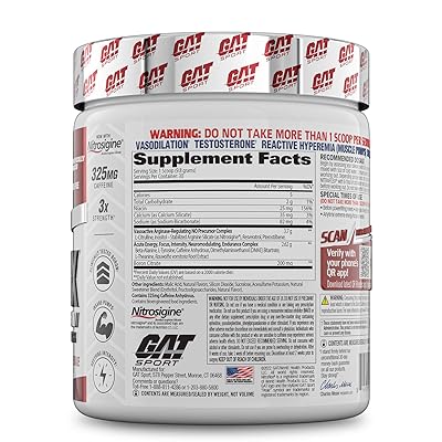  GAT SPORT Nitraflex Advanced Pre-Workout Powder, Increases  Blood Flow, Boosts Strength and Energy, Improves Exercise Performance,  Creatine-Free (BlackBerry Lemonade, 30 Servings) : Health & Household