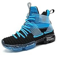 JMFCHI Kids Basketball Shoes High-top Sports Shoes Sneakers Durable Lace-up Non-Slip Running Shoes Secure for Little Kids Big Kids and Boys Girls