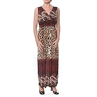 Women’s Sleeveless Maxi Dress Cool Summer Casual Leopard Print