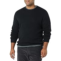 Amazon Essentials Men's Long-Sleeve Soft Touch Waffle Stitch Crewneck Sweater