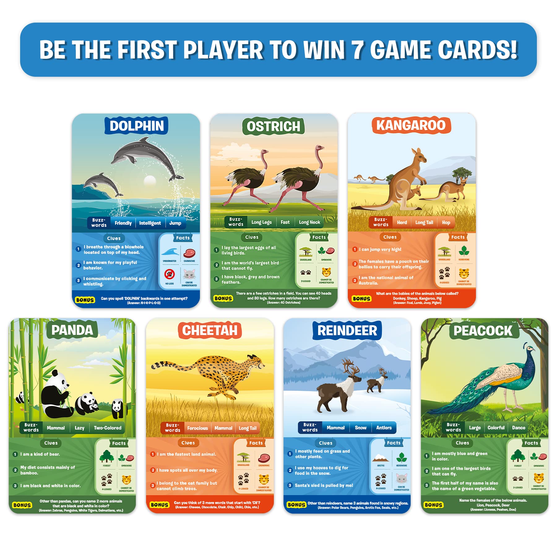 Skillmatics - Guess in 10 Animal Planet + Train of Thought (Ages 6-99) Bundle | Card Games for Kids