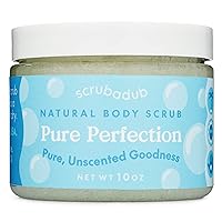 Scrubadub 10oz Fragrance Free Scrub | 5 Natural Ingredients | Exfoliating Scrub For Face, Hands, Feet & More | Made in USA | Sea Salt Scrub