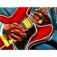 B.B. KING BLUES HANDS PRINT POSTER guitar live at regal summit cd lp record album vinyl gibson es-335 man cave