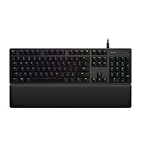 Logitech G513 Carbon LIGHTSYNC RGB Mechanical Gaming Keyboard with GX Blue Switches - Clicky (Renewed)