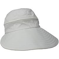 Women's Naples Cotton Packable Cap & Visor Sun Hat, Rated UPF 50+ for Max Sun Protection