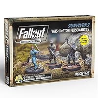Modiphius Fallout Wasteland Warfare: Survivors: Washington Personalities - 3 Miniatures, 32mm Unpainted Figures, Capital Wave