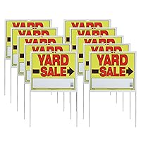 3908 Double Sided Yard Sale Sign, Fully Assembled with Metal U-Stake, 22