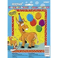 Festive Fun Deluxe Pin the Tail on the Donkey Party Game - (Pack of 12) - Reusable Design & Exciting Prizes - Ultimate Crowd-Pleaser for Kids and Adults