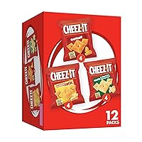Cheese Crackers, Baked Snack Crackers, Lunch Snacks, Variety Pack, 12.1oz Box (12 Packs)