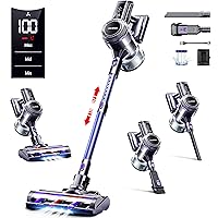 Voweek 8-in-1 Versatile Cordless Vacuum Cleaner, High-Powered 25Kpa Suction, Lightweight Stick Vacuum with LED Display, Extended 40mins Runtime for Homes, Cars, Pet Hair