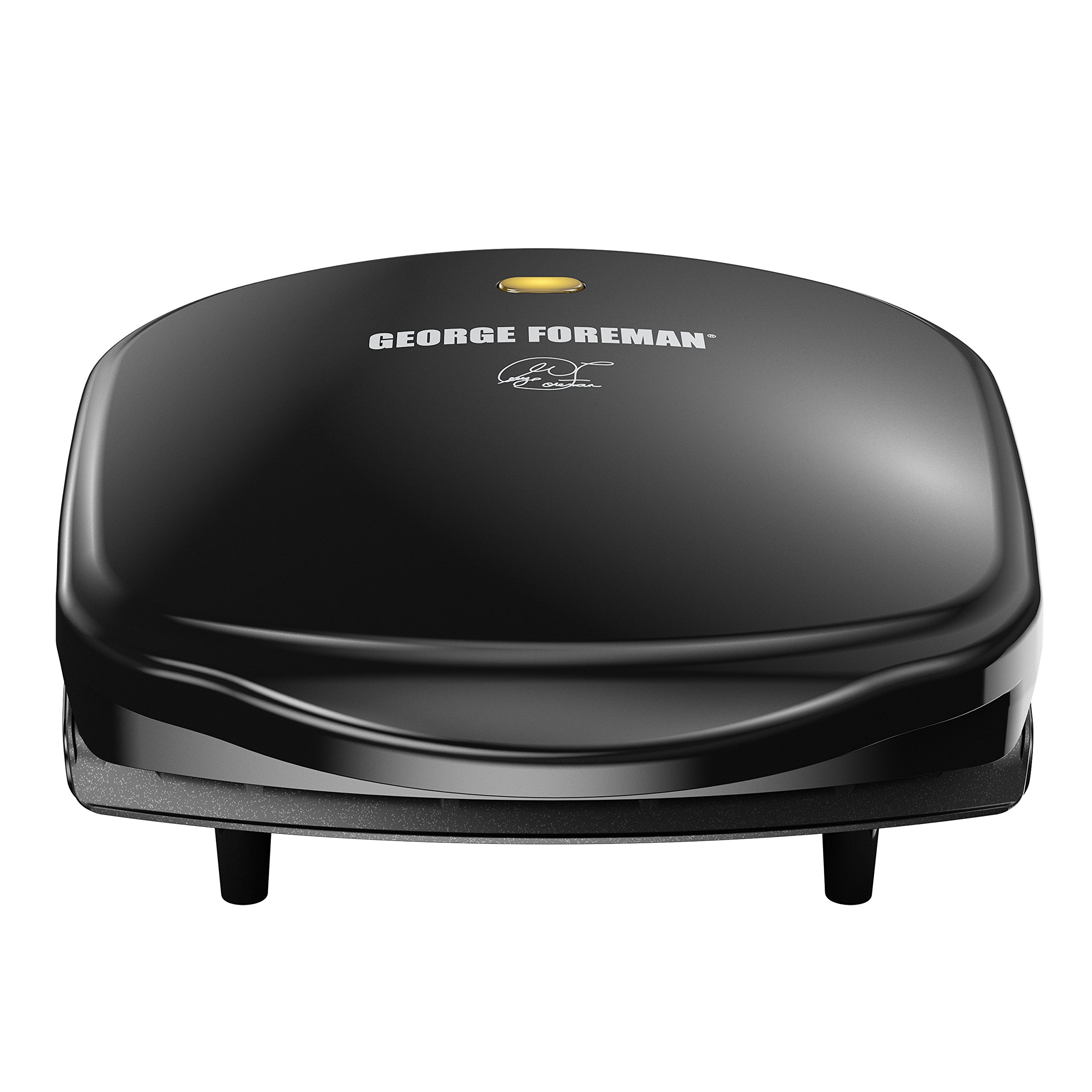 George Foreman GR10B 2-Serving Classic Plate Electric Indoor Grill and Panini Press, Black