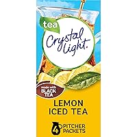 Sugar-Free Lemon Iced Tea Naturally Flavored Powdered Drink Mix 4 Count Pitcher Packets