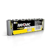 Rayovac 9V Batteries, Ultra Pro Alkaline 9V Cell Batteries (6 Battery Count)