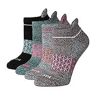 Hanes Cushioned Tab, Absolute Active No Show Socks for Women, 4-Pairs, Grey-4 Pack, 8-12