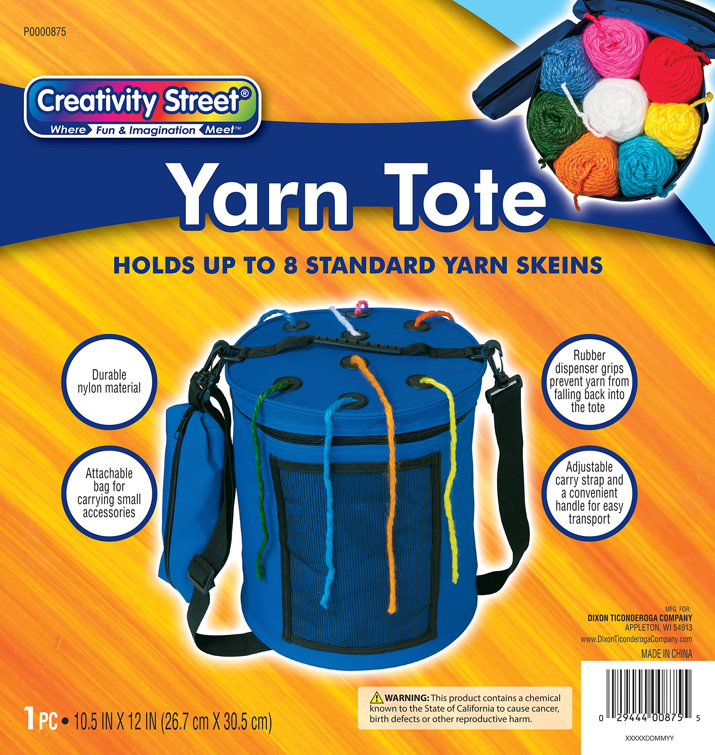 Creativity Street Yarn Tote, Blue, 10-1/2