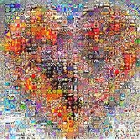 Heart Collage - Canvas OR Wall Art Print