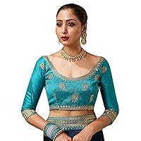Women's Custom Readymade Blouse For Sarees Indian Designer Bollywood Customized Padded Stitched Crop Top Choli
