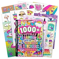 Fashion Angels 1000+ Totally Rainbow Colorful Fun Craft Stickers for Scrapbooks, Planners, Gifts and Rewards, 40-Page Sticker Book for Kids Ages 6+ and Up