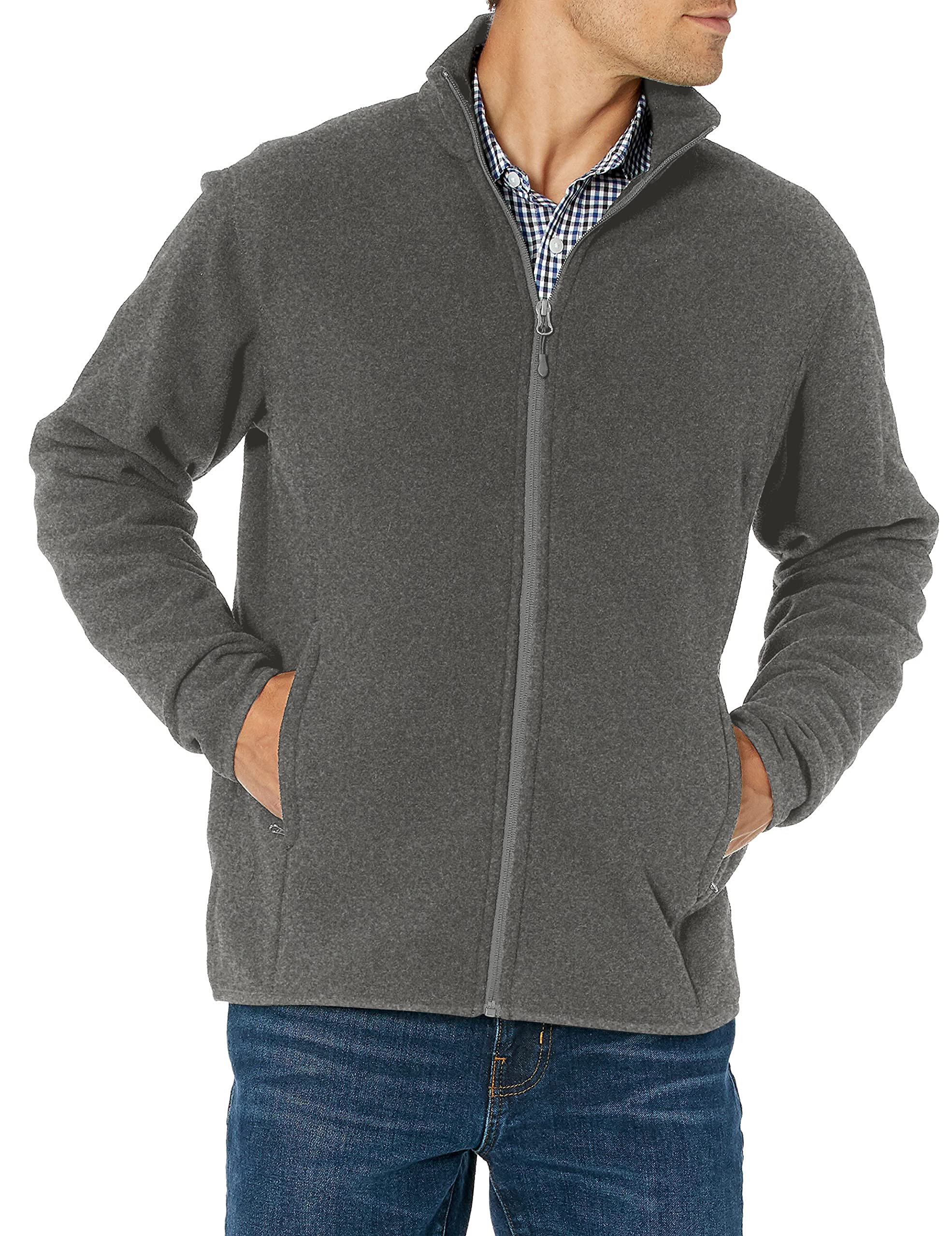 Amazon Essentials Men's Full-Zip Polar Fleece Jacket (Available in Big & Tall)