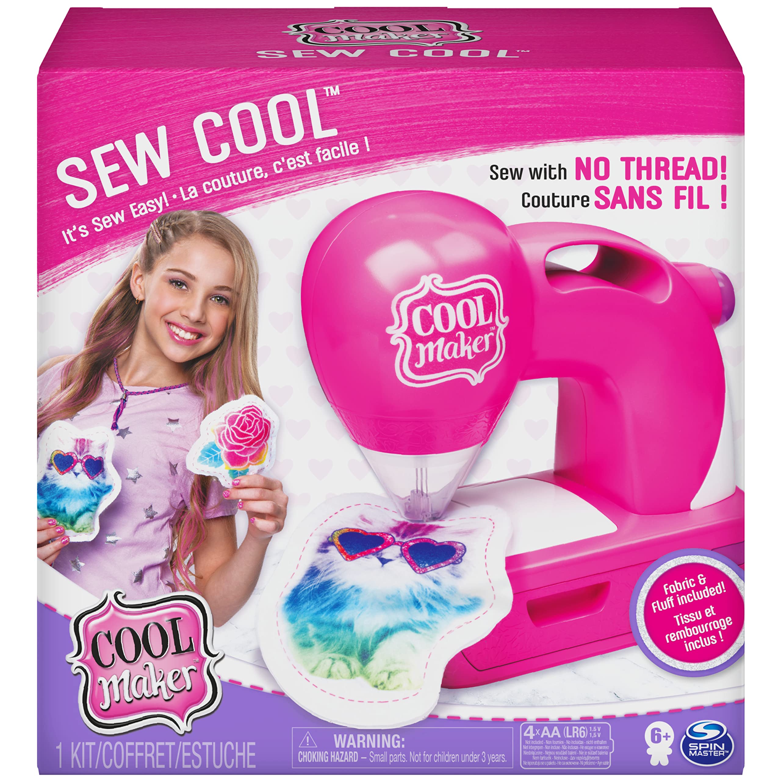 Cool Maker, Sew Cool Sewing Machine with 5 Trendy Projects and Fabric, for Kids 6 Aged and up