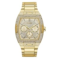 GUESS Men Quartz Watch with Stainless Steel Bracelet, Golden, 24 (Model: GW0094G2)