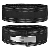Weightlifting Belt for Men and Women, Black 10mm Thick, 4-Inch Wide Lever Belt for Safely Increasing Weight and Lifting Power for Deadlifts, Squats, and Other Workouts
