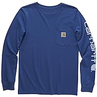 Carhartt Boys' Long Sleeve Crewneck T-Shirt with Pocket
