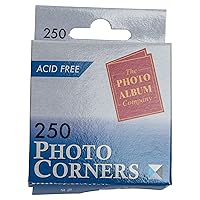 Dispenser Box with 250 Photograph Photo Corner - Clear