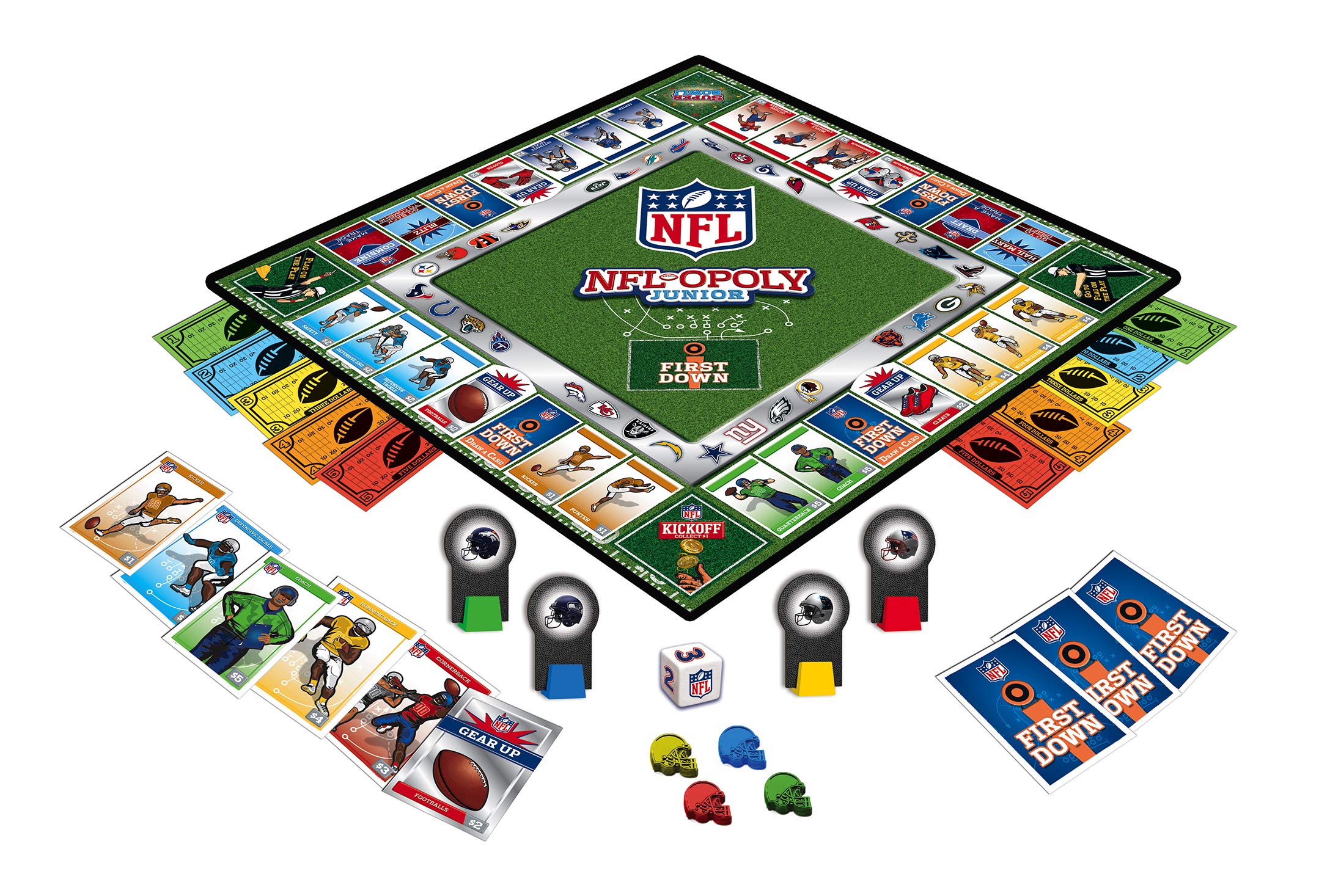 MasterPieces NFL-Opoly Junior Board Game, Collector's Edition Set, For 2-4 Players, Ages 6+