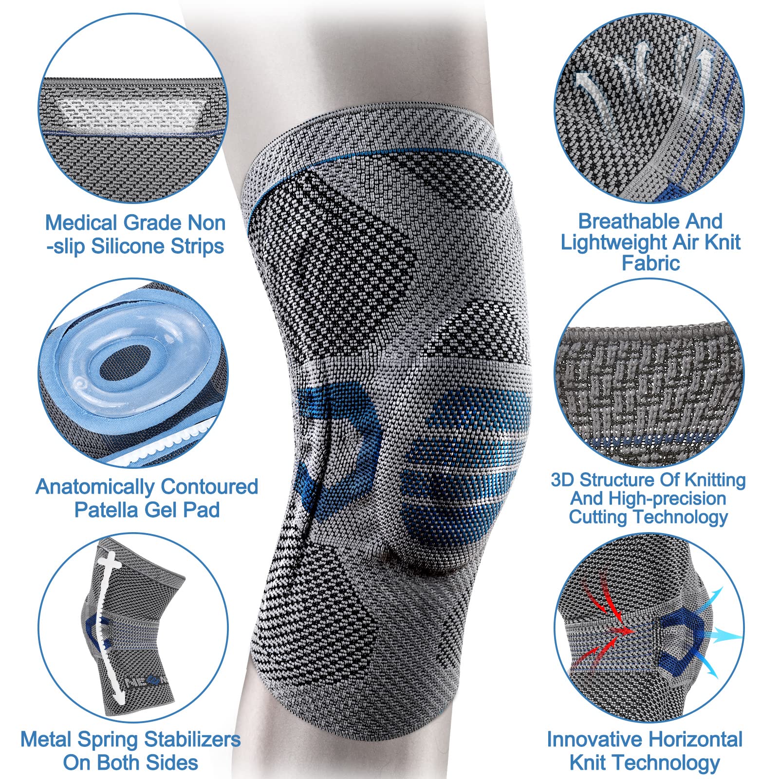 Buy NEENCA Professional Knee Brace, Compression Knee Sleeve with
