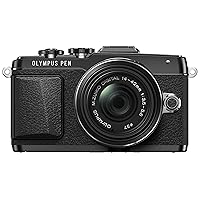 OM SYSTEM OLYMPUS E-PL7 16MP Mirrorless Digital Camera with 3-Inch LCD with 14-42mm IIR Lens (Black)