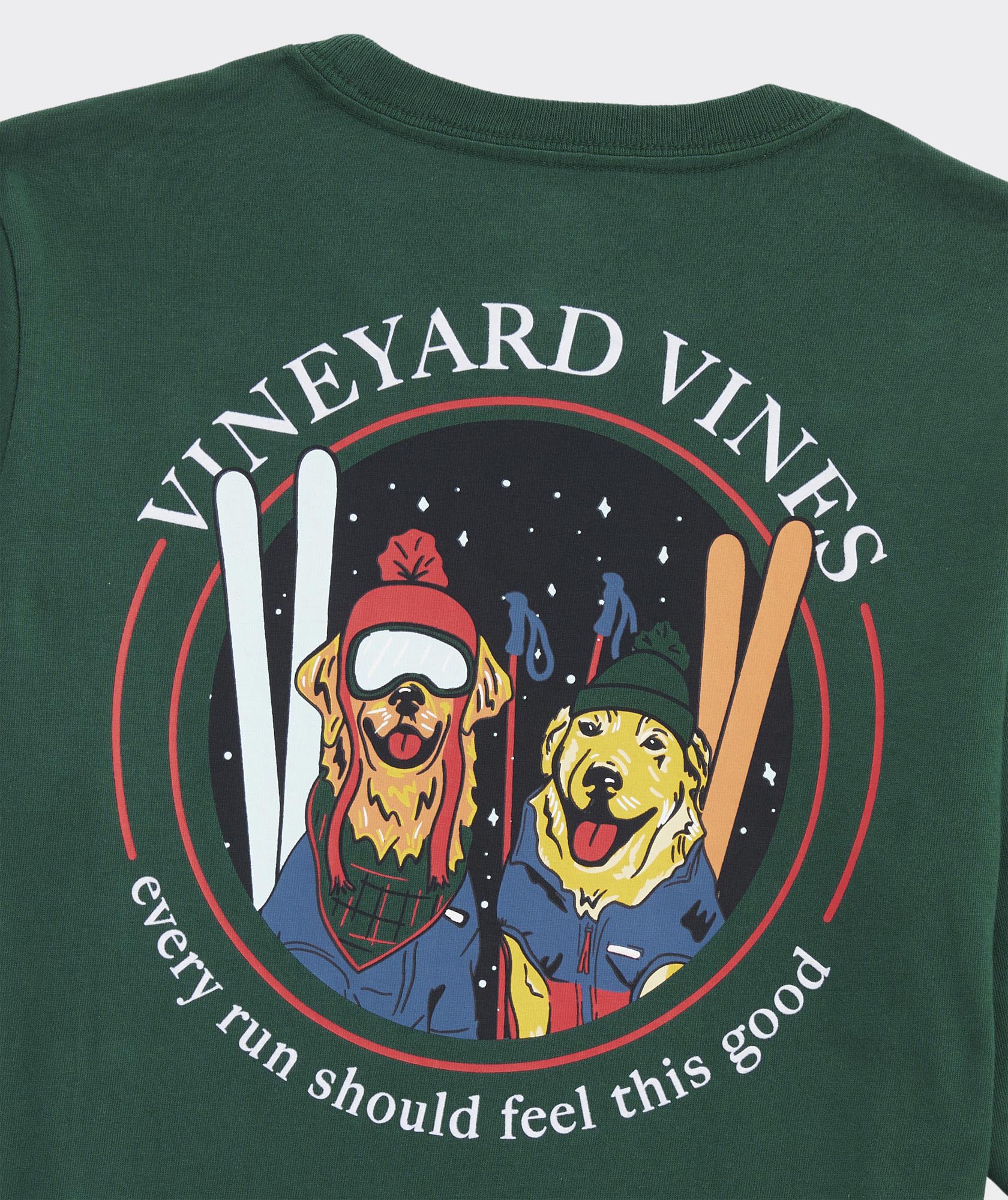 vineyard vines Boys' Ski Dogs Long-Sleeve Pocket Tee