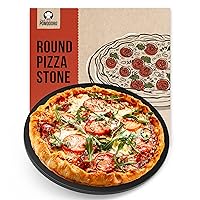 Chef Pomodoro Round Pizza Stone for Oven and Grill, Best Baking Stone for Ovens and Grills, Pizza Baking Stone for Pizza and Bread Baking, Durable (15 inch)