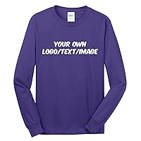 INK STITCH Unisex PC54LS Design Your Own Custom Cotton Long Sleeve Shirts - Mulicolors