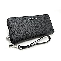 MICHAEL Michael Kors Jet Set Travel Continental Wallet Wristlet (Black)