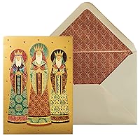 Christmas Card, Three Kings, Includes a Holiday Sentiment and Coordinating Envelope (NCC-0003),multicolored,5