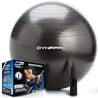 Exercise Ball – Extra Thick Eco-Friendly & Anti-Burst Material Supports over 2200lbs, Stability Ball for Home, Yoga, Gym Ball, Birthing Ball, Physio Ball, Swiss Ball, Physical Therapy or Pregnancy