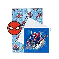 Marvel Gift Wrap, Card and Tag Multipack For Him/Boy - Spider-Man Design