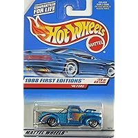 Hot Wheels - 1998 First Editions - 1940 Ford Pickup - Die Cast - #20 of 40 Cars - Blue Metallic Paint - Collector #654 - Limited Edition - Collectible 1:64 Scale