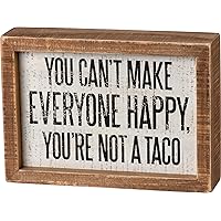 Not A Taco Inset Sign, 5x7 inches, Wooden