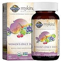 Garden of Life Multivitamin for Women - mykind Organics Women's Once Daily Multi - 60 Tablets, Whole Food Multi with Iron, Biotin, Vegan Organic Vitamin for Women's Health, Energy Hair Skin and Nails
