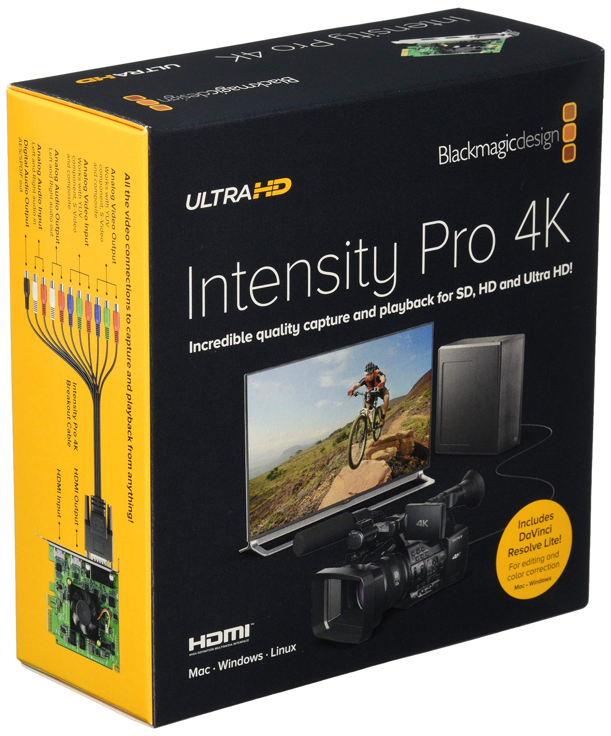 Blackmagic Design Intensity Pro 4K Capture & Playback Input/Output Card, Ultra HD at 30fps and 1080p at 60fps
